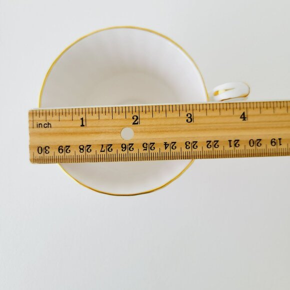 Vintage Princess House Teacup & Saucer, 2 Sets, Windsor Rose, Shabby Chic Floral - Picture 10 of 15